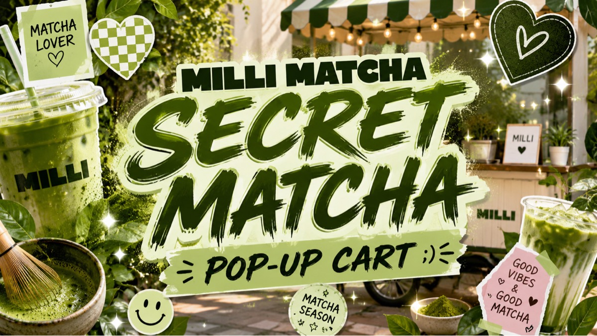 Milli Matcha Secret Free Matcha Pop-Up Cart