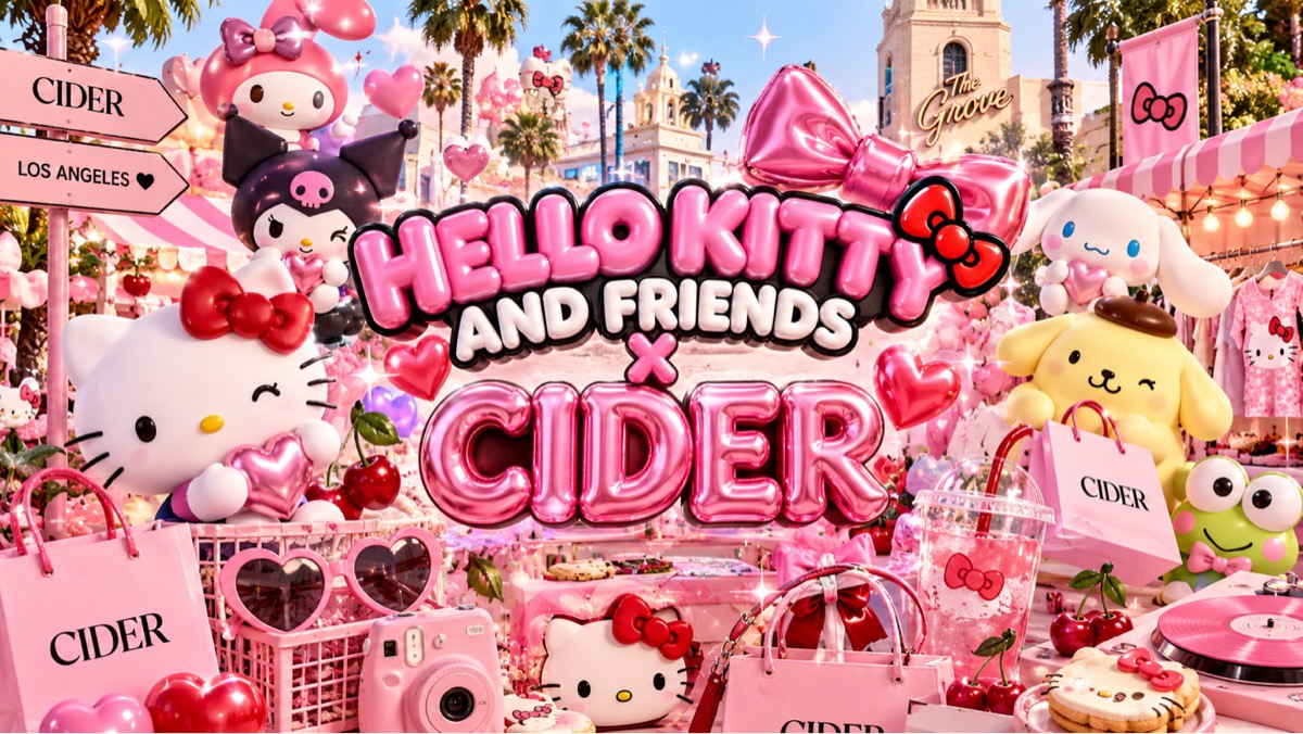 HELLO KITTY AND FRIENDS x CIDER LAUNCH POP-UP! 🍎🎀
